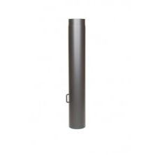 Holetherm 2mm kachelpijp zwart 1000/150mm met verjonging & klep