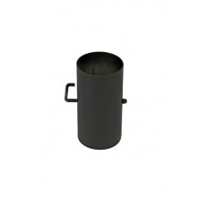 Holetherm 2mm kachelpijp zwart 250/150mm strak met klep