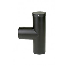 Holotherm 2mm T-stuk 90° zwart met deksel 150mm